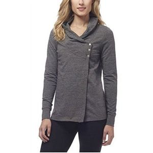 Danskin- Danskin Women's French Terry Asymmetrical Yoga Wrap Jacket